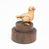 Delicate Dove Figurine - Hand-Carved Boxwood Miniature