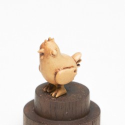 Adorable Mini Hen Wood Carving