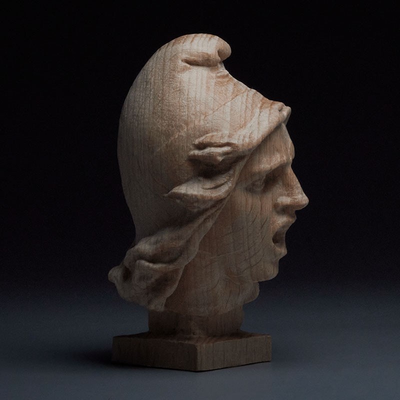 ラ・マルセイエーズ 木彫頭像 – ヨーロッパ産ブナ材の手彫りアート