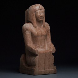 Sculpture en bois de hêtre européen du pharaon Séthi II