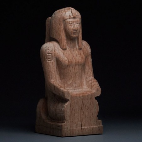 Pharao Sethos II Europäische Buchenholzskulptur