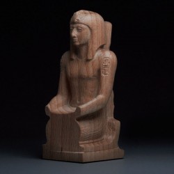 Pharao Sethos II Europäische Buchenholzskulptur