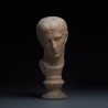 Handmade Mini Discus-Bearer Statue Ancient Greek Wood Carving Art