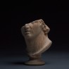 Statue en Bois Miniature Tête de Jeune Homme Déconstruite