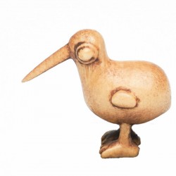 Kiwi Miniature en Bois Sculpté｜18mm Buis Artisanal avec Dôme de Verre