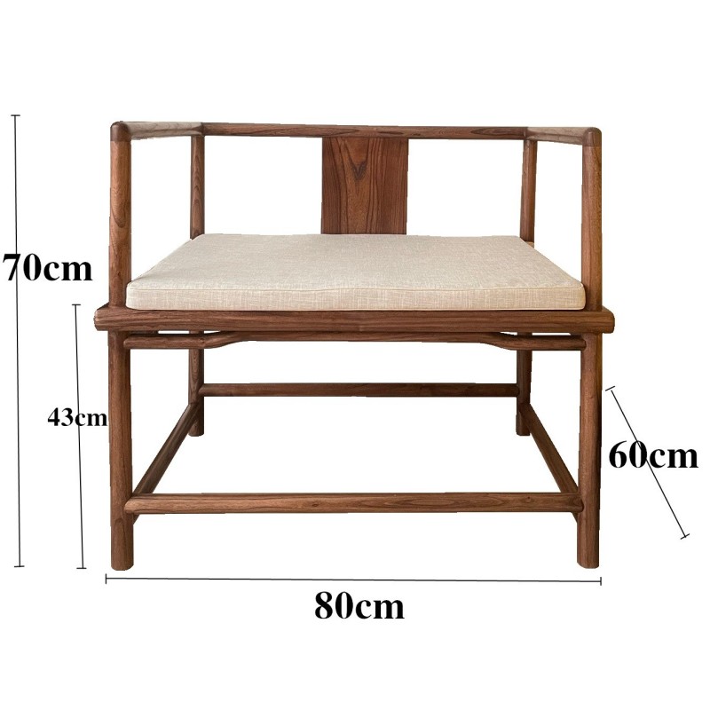 Mortise-and-Tenon Hardwood meditation chair